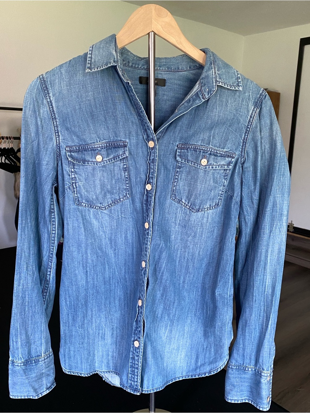 J.Crew Lightweight Denim Button Down Shirt